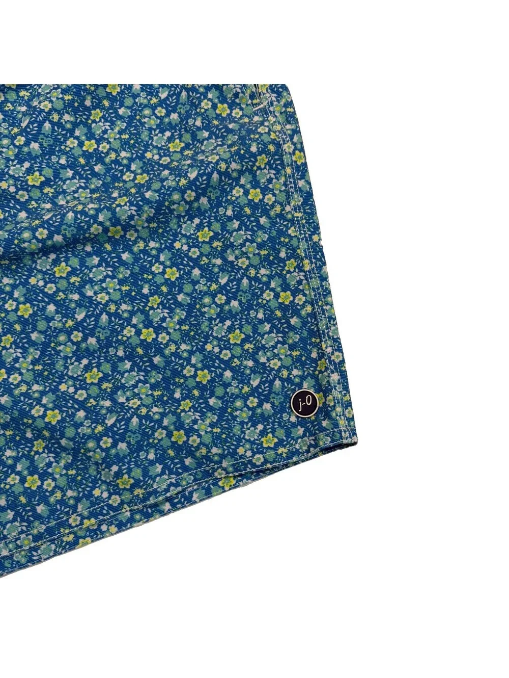Johnnie-O Men's Blue Tyndall Floral Graphic Print Swim Trunks Size Large